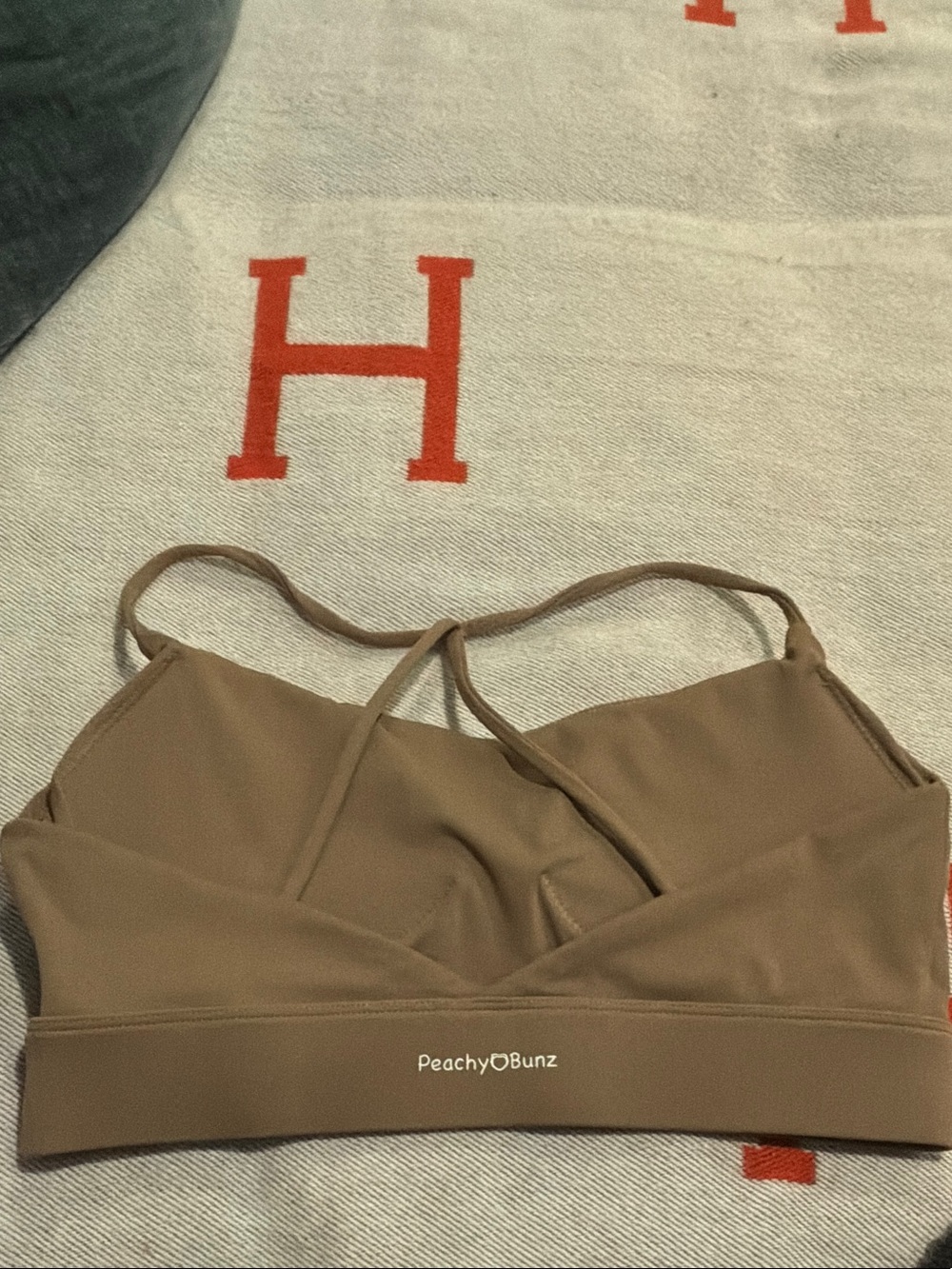 PeachyOBunz Tan Light-Support Bralette